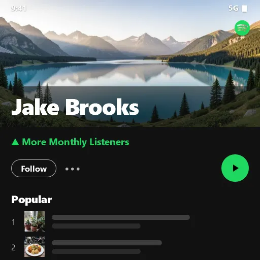 Illustration: a Spotify artist screen with a More Monthly Listeners highlight