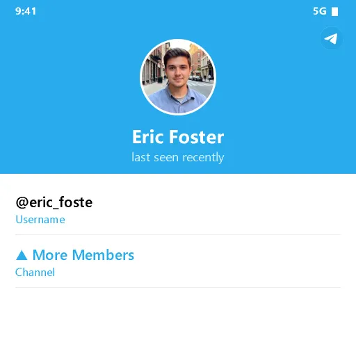 Illustration: a Telegram profile screen with a More Members highlight