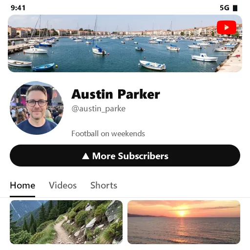 Illustration: a YouTube channel screen with a More Subscribers highlight